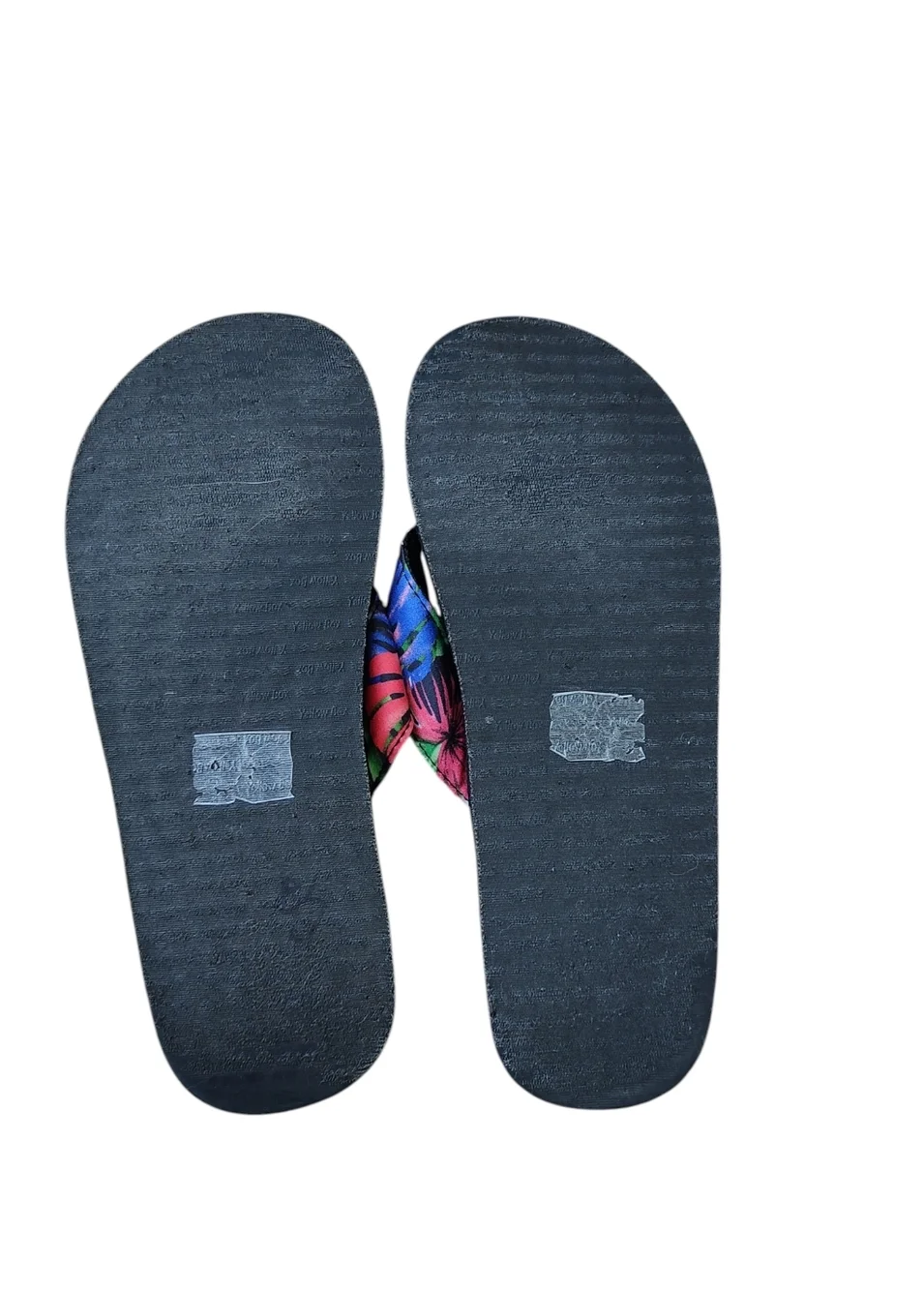 Yellow Box Mellow Mat Tropical Print Flip Flops - Picture 3 of 4